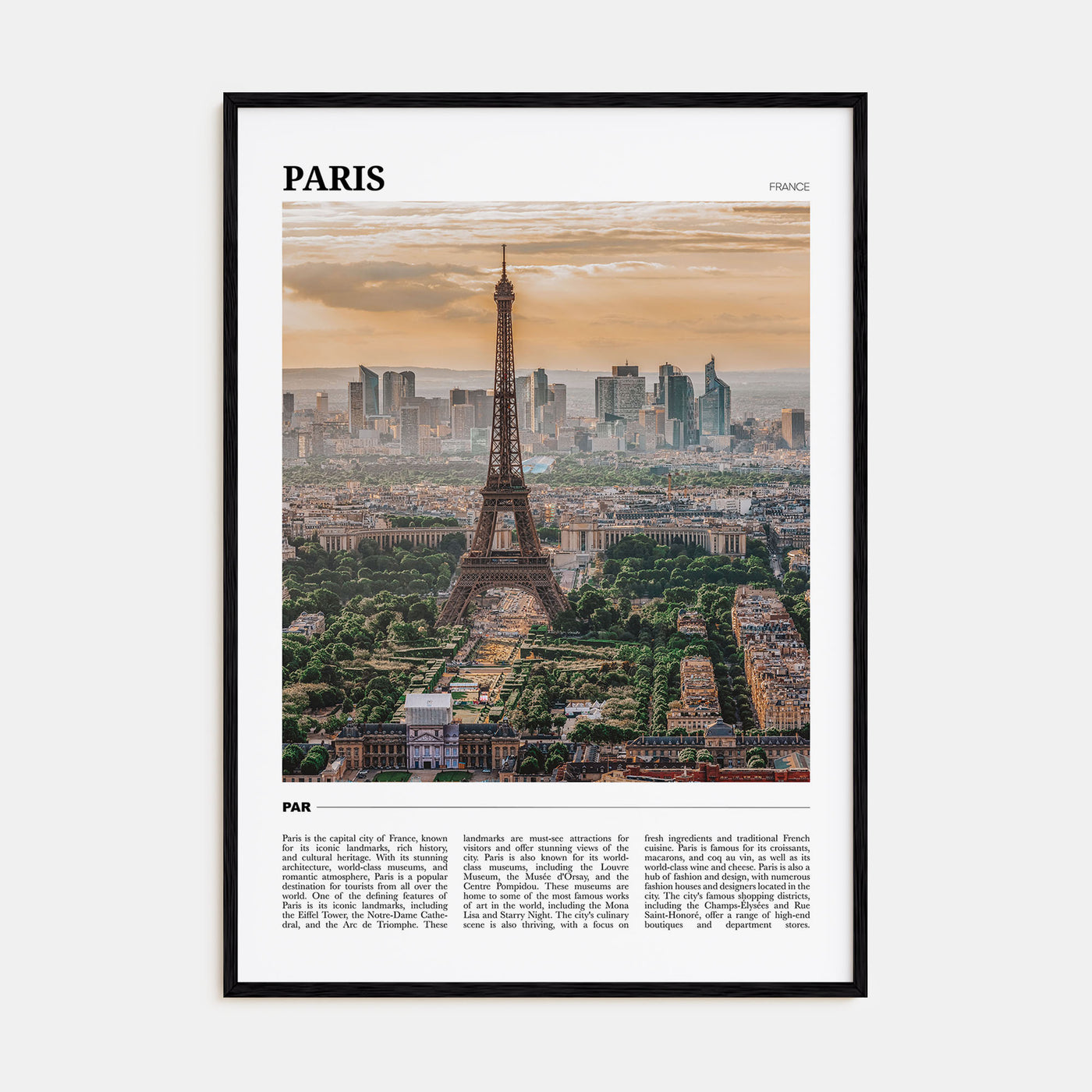 Paris Travel Color Poster