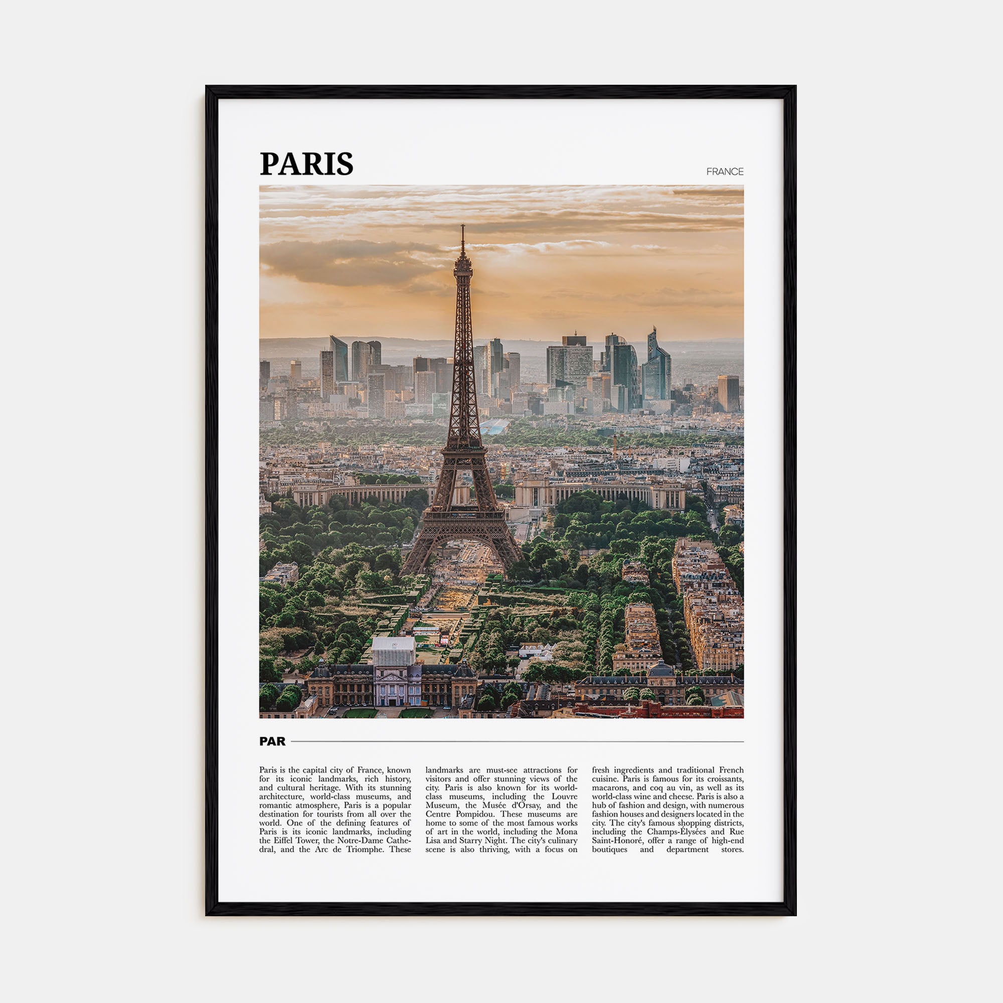Paris Travel Color Poster