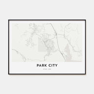Park City Map Landscape Poster