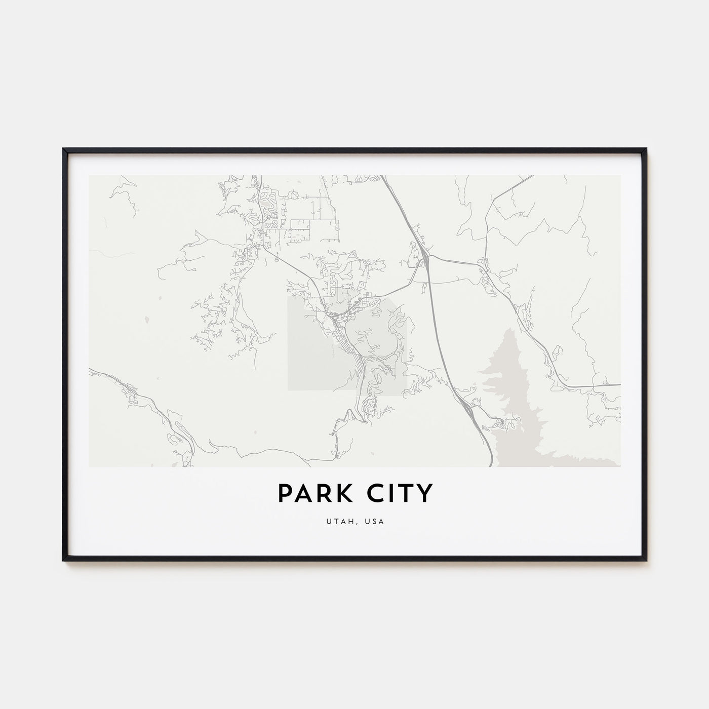 Park City Map Landscape Poster