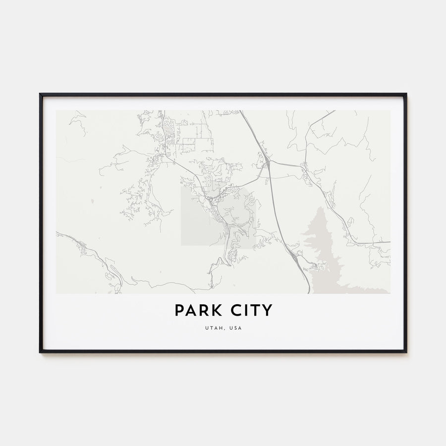 Park City Map Landscape Poster