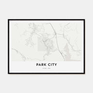 Park City Map Landscape Poster