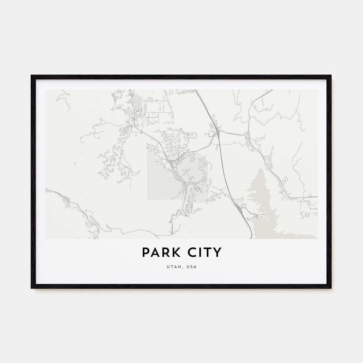 Park City Map Landscape Poster