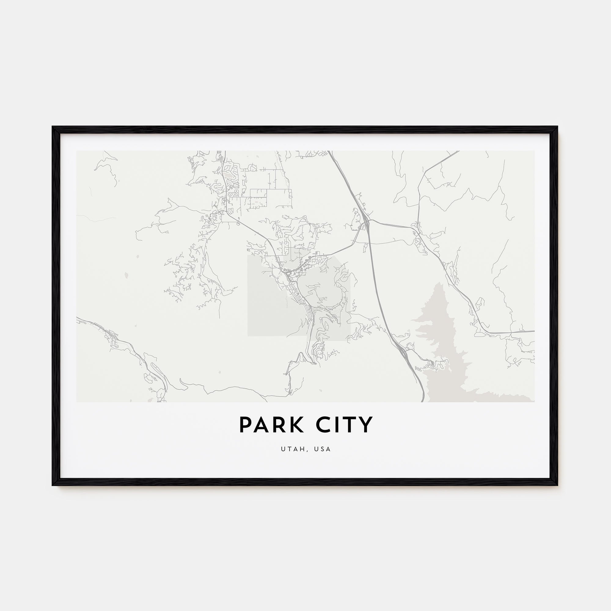 Park City Map Landscape Poster