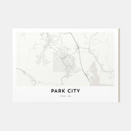 Park City Map Landscape Poster