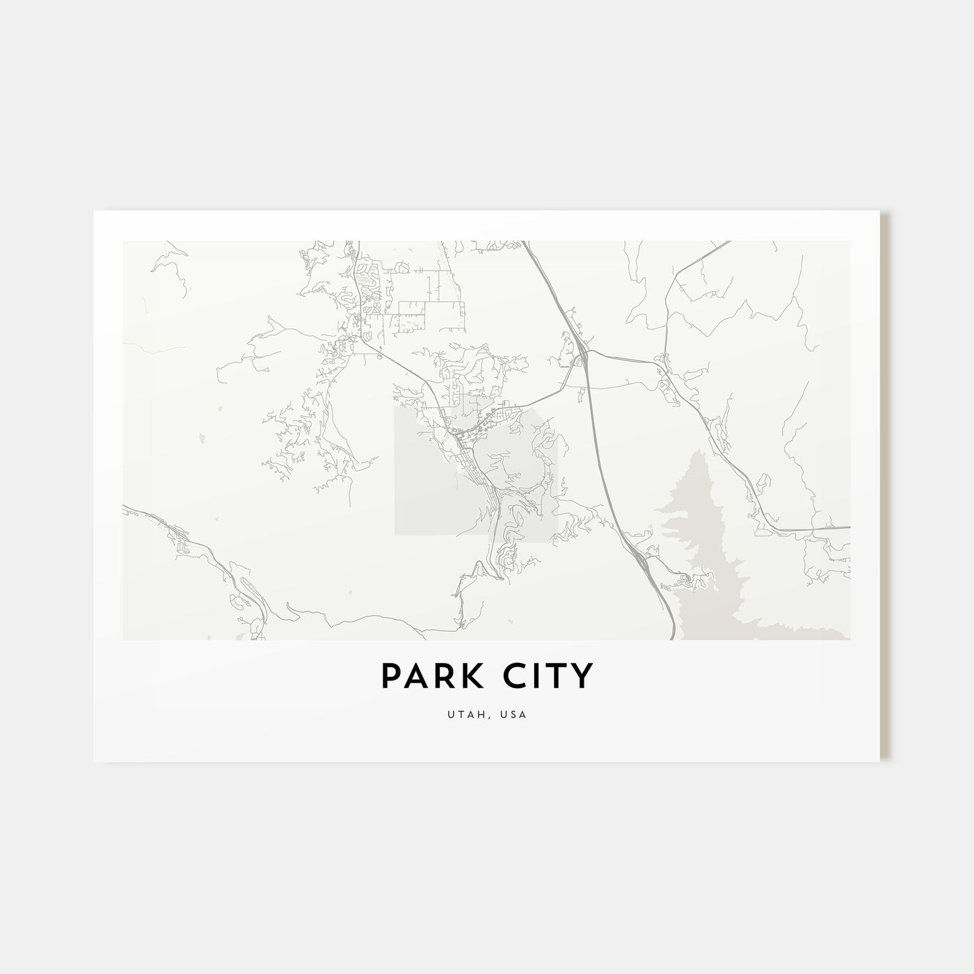 Park City Map Landscape Poster