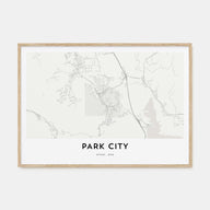 Park City Map Landscape Poster