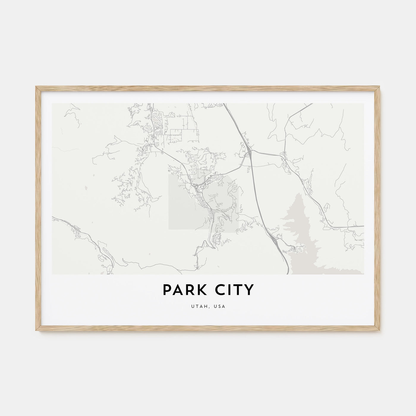 Park City Map Landscape Poster