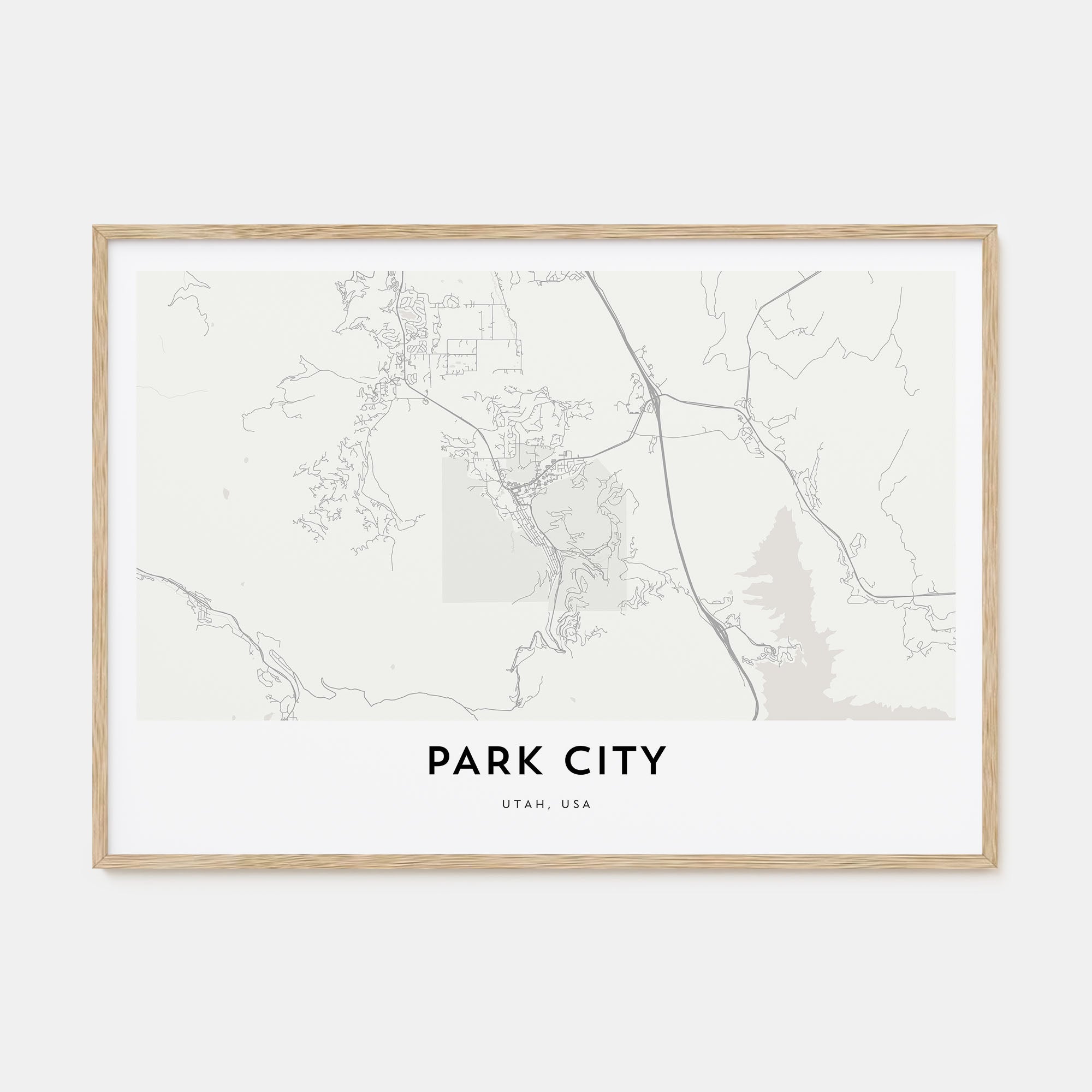 Park City Map Landscape Poster