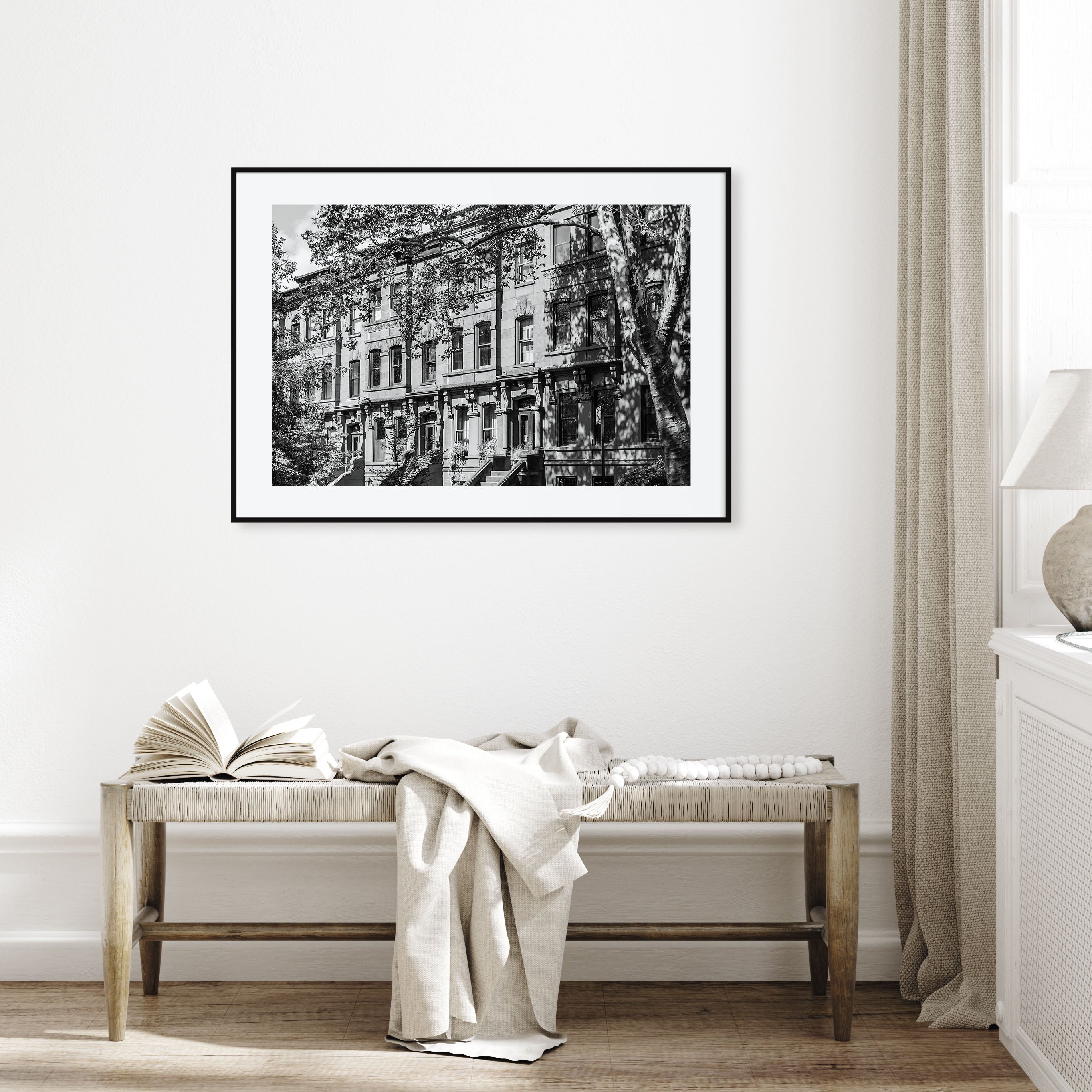 Park Slope Landscape B&W Poster