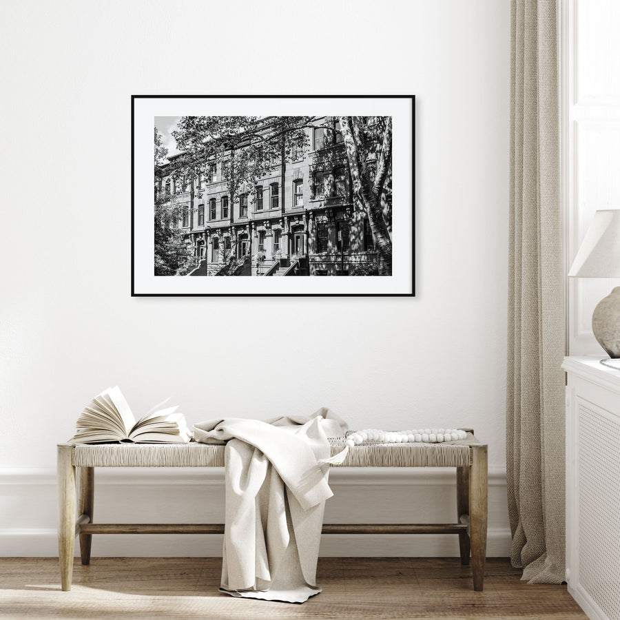 Park Slope Landscape B&W Poster
