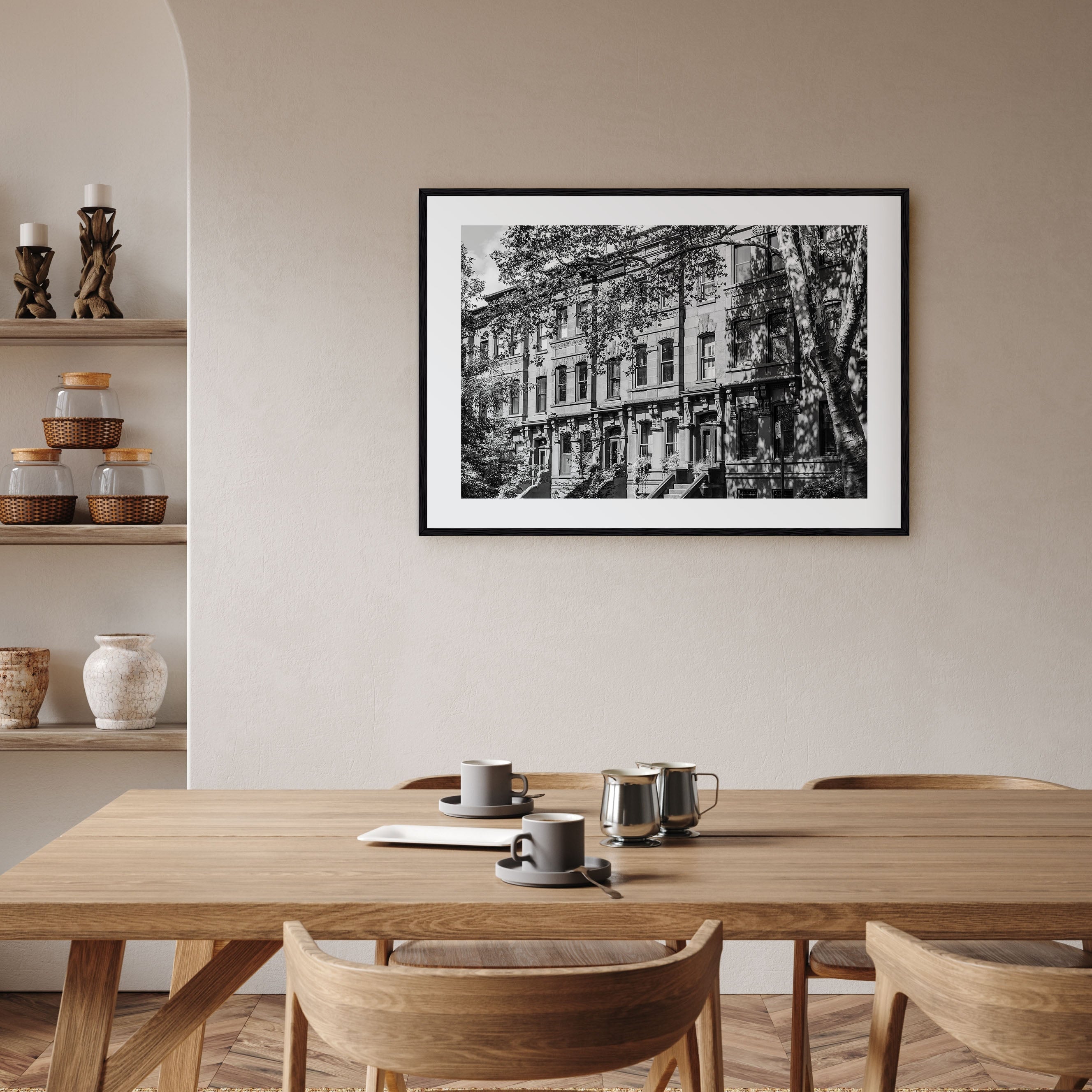 Park Slope Landscape B&W Poster