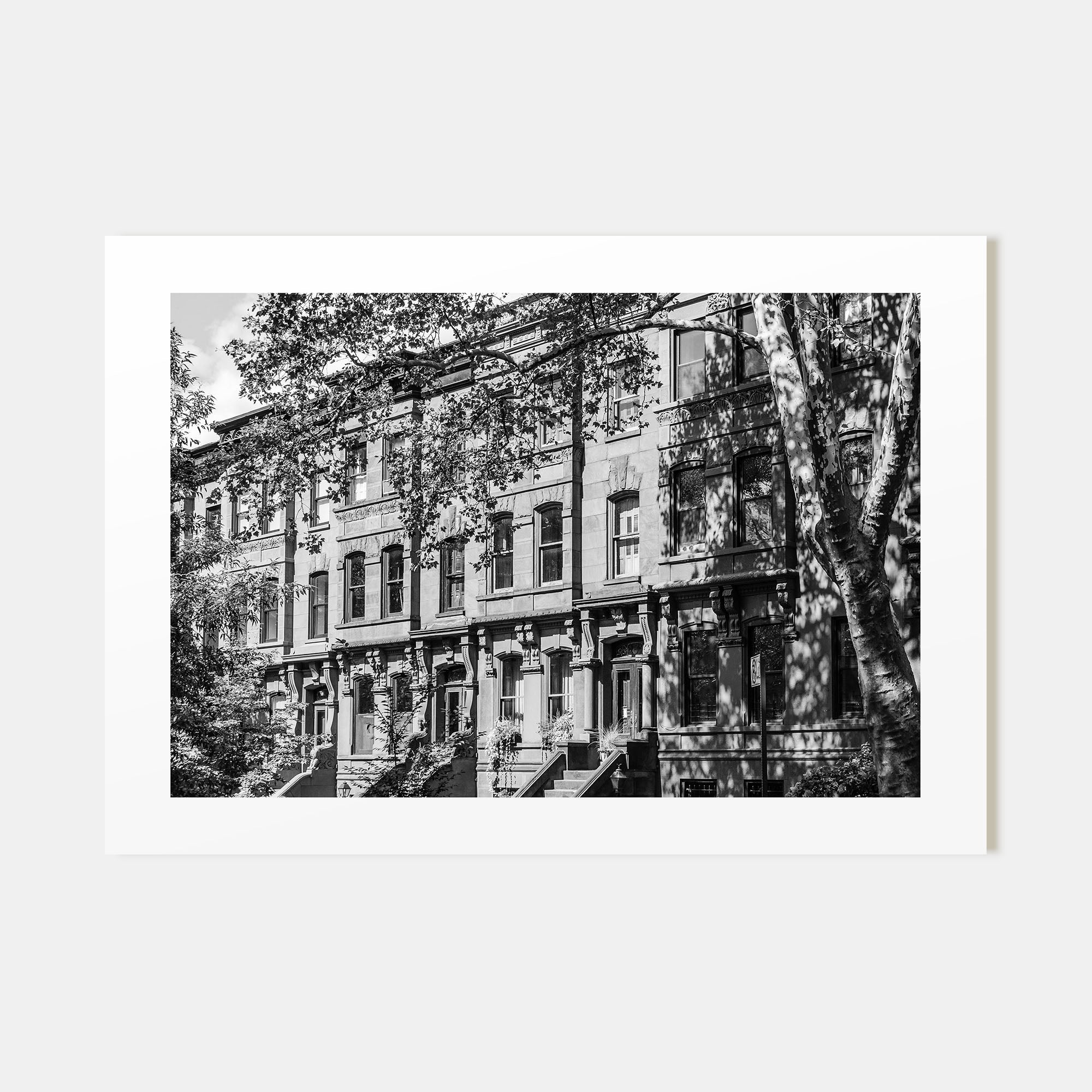 Park Slope Landscape B&W Poster