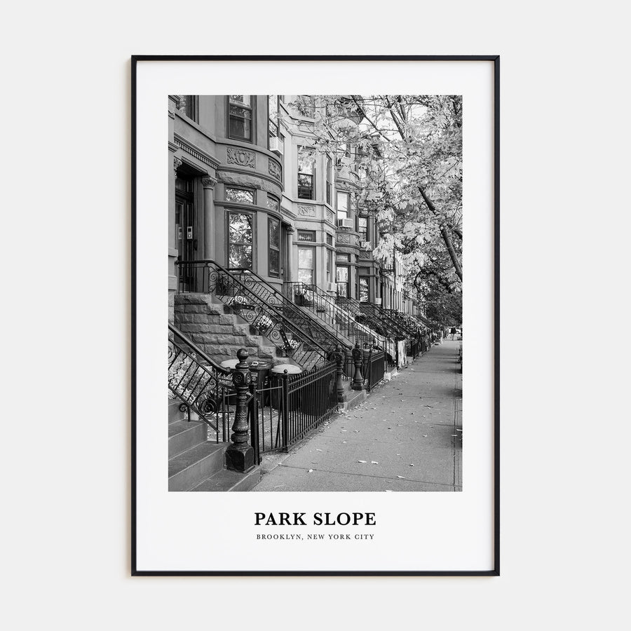 Park Slope Portrait B&W Poster