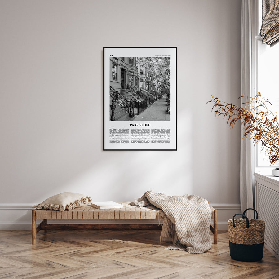Park Slope Travel B&W Poster