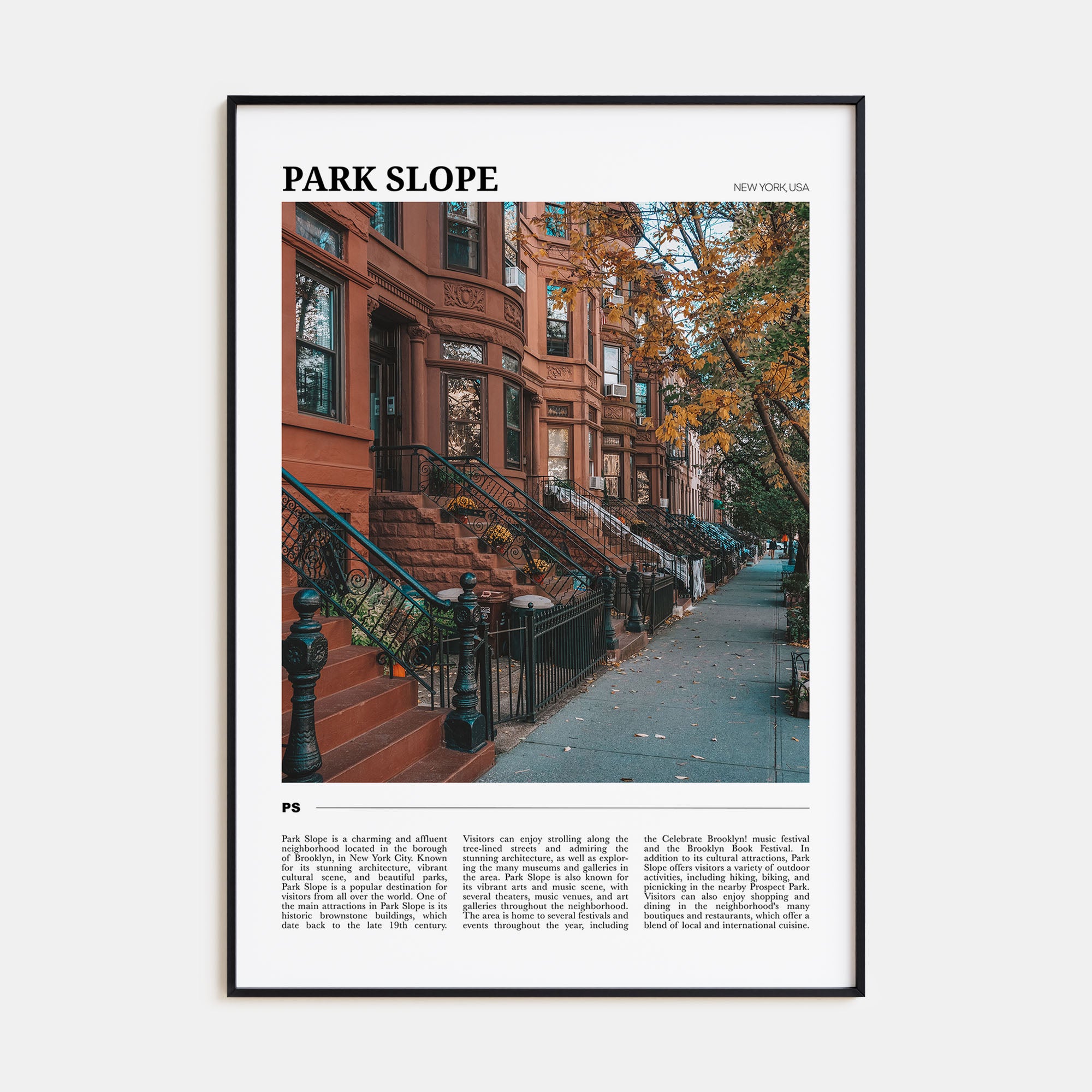 Park Slope Travel Color Poster