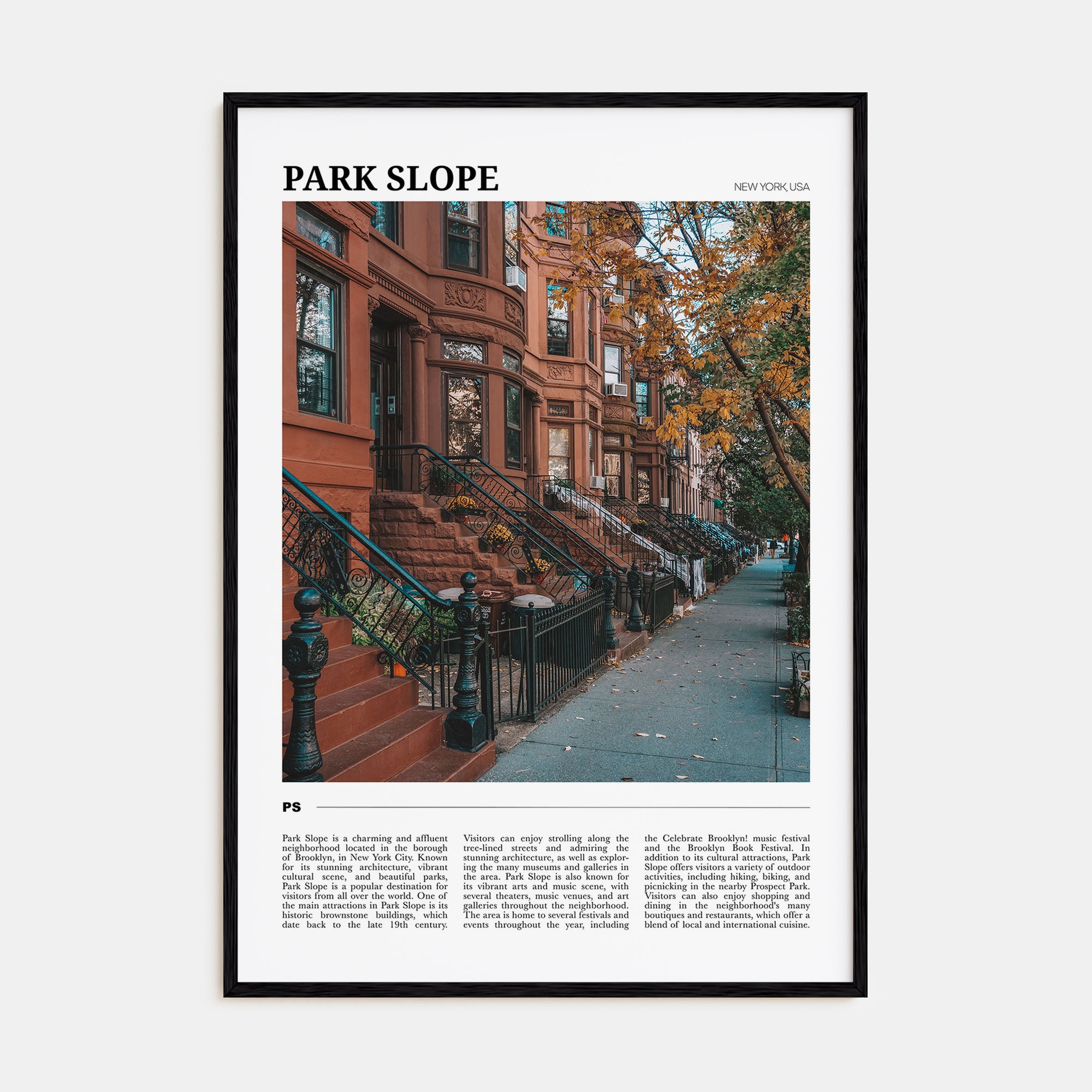 Park Slope Travel Color Poster