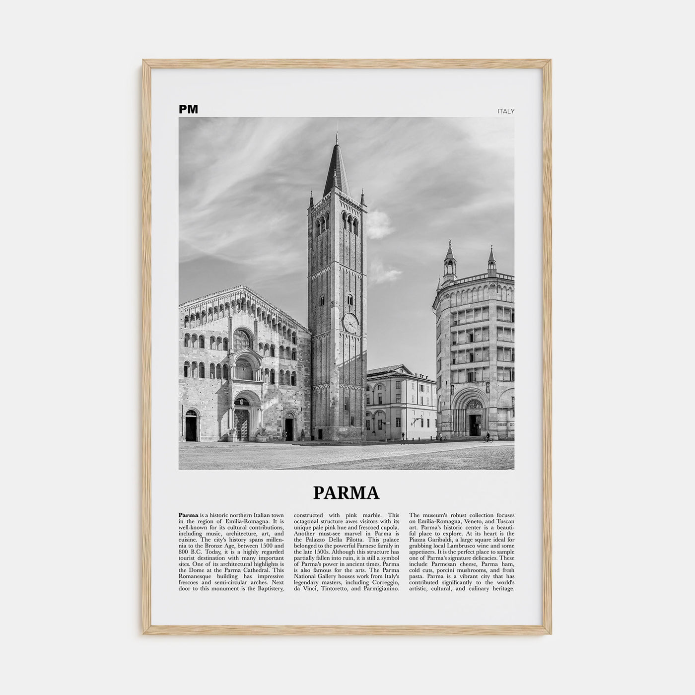 Parma Travel B&W Poster