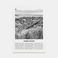 Parry Sound Travel B&W Poster