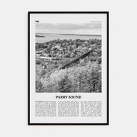 Parry Sound Travel B&W Poster