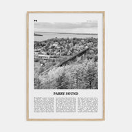 Parry Sound Travel B&W Poster