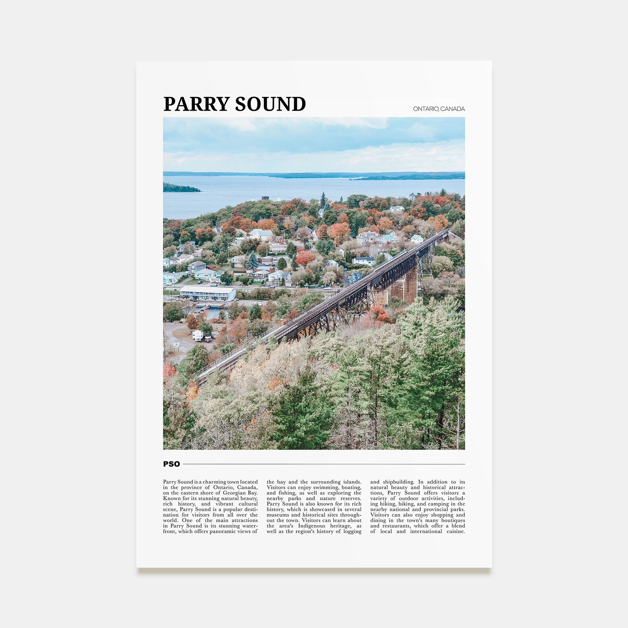 Parry Sound Travel Color Poster