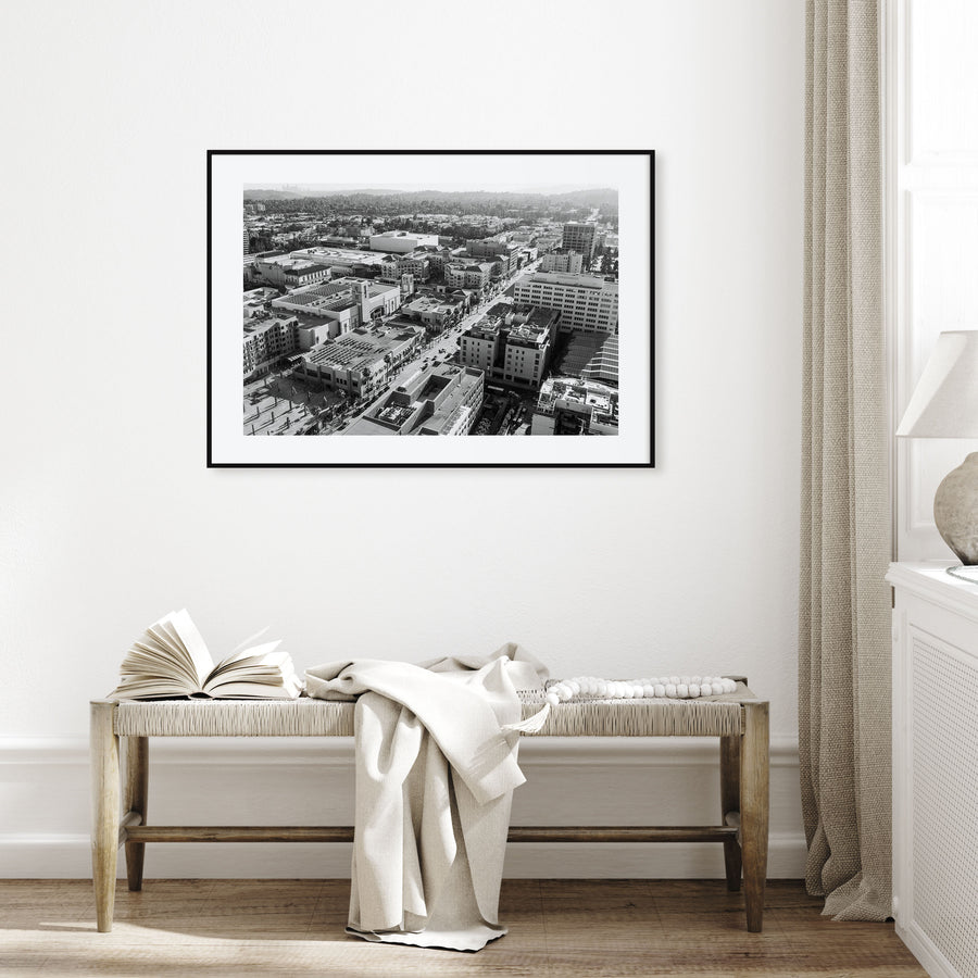 Pasadena Landscape B&W Poster