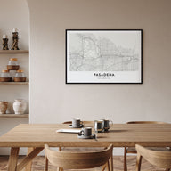 Pasadena Map Landscape Poster