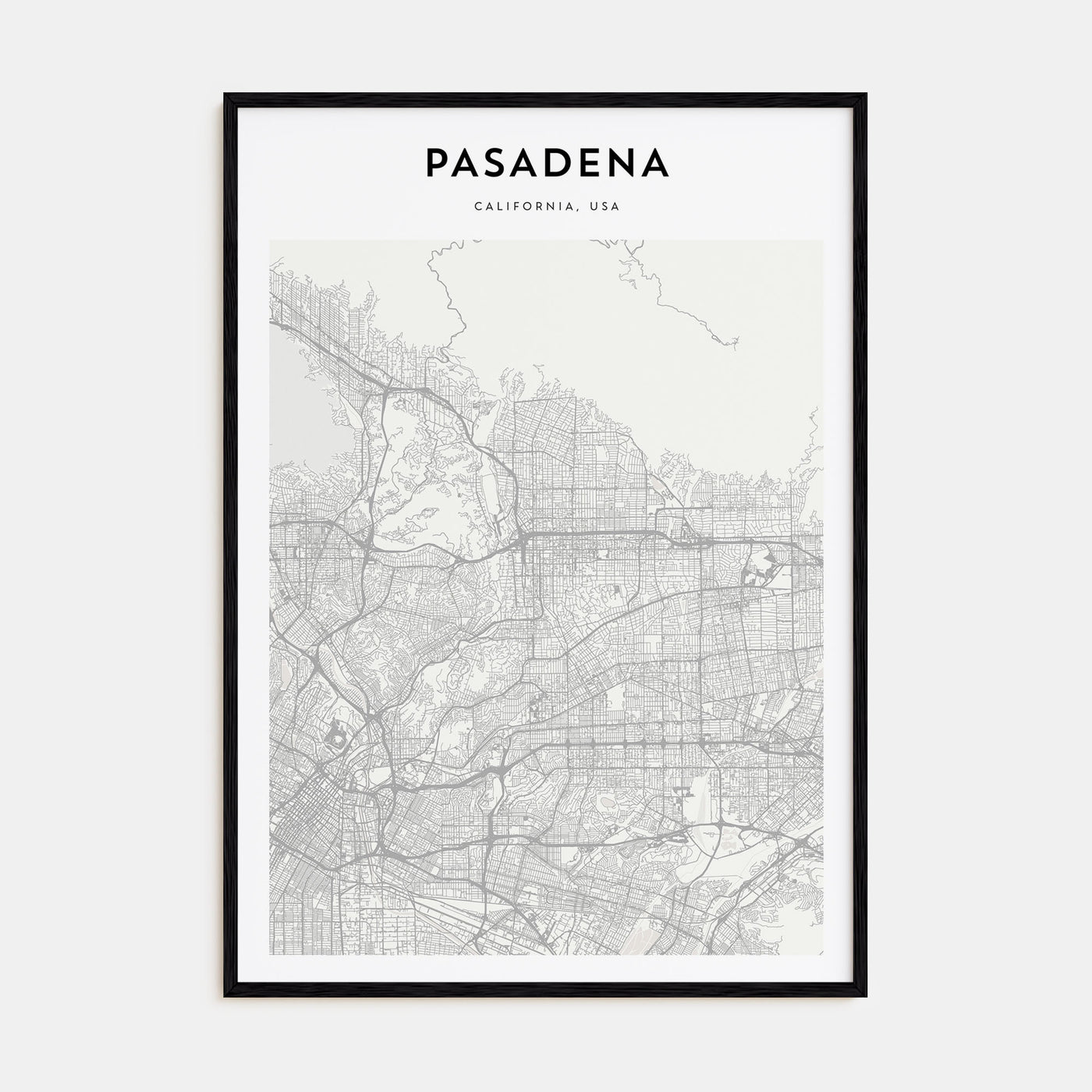 Pasadena Map Portrait Poster