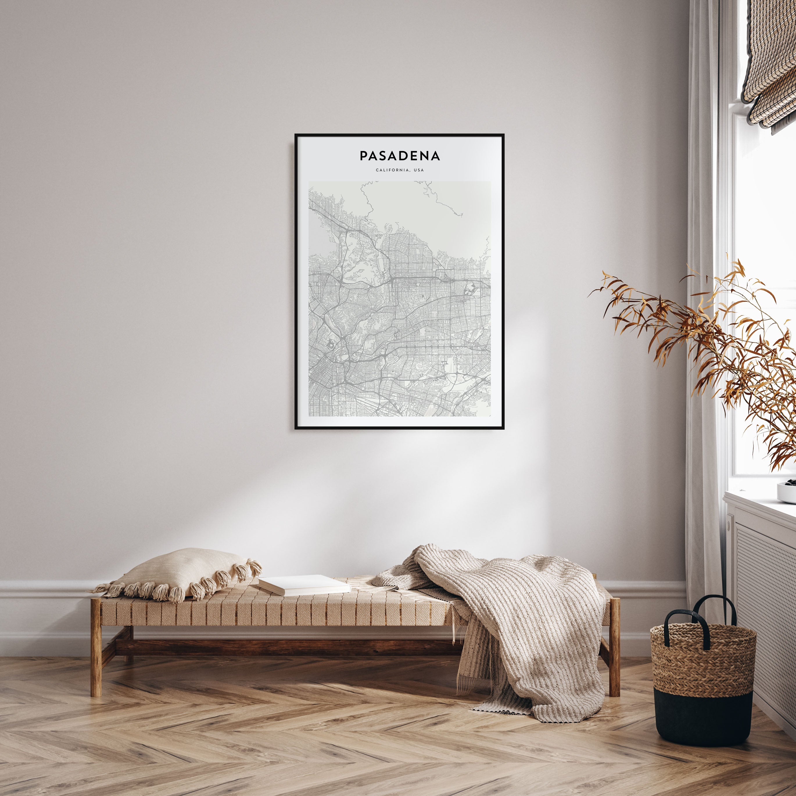 Pasadena Map Portrait Poster