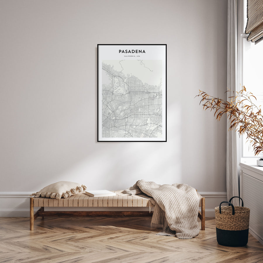 Pasadena Map Portrait Poster