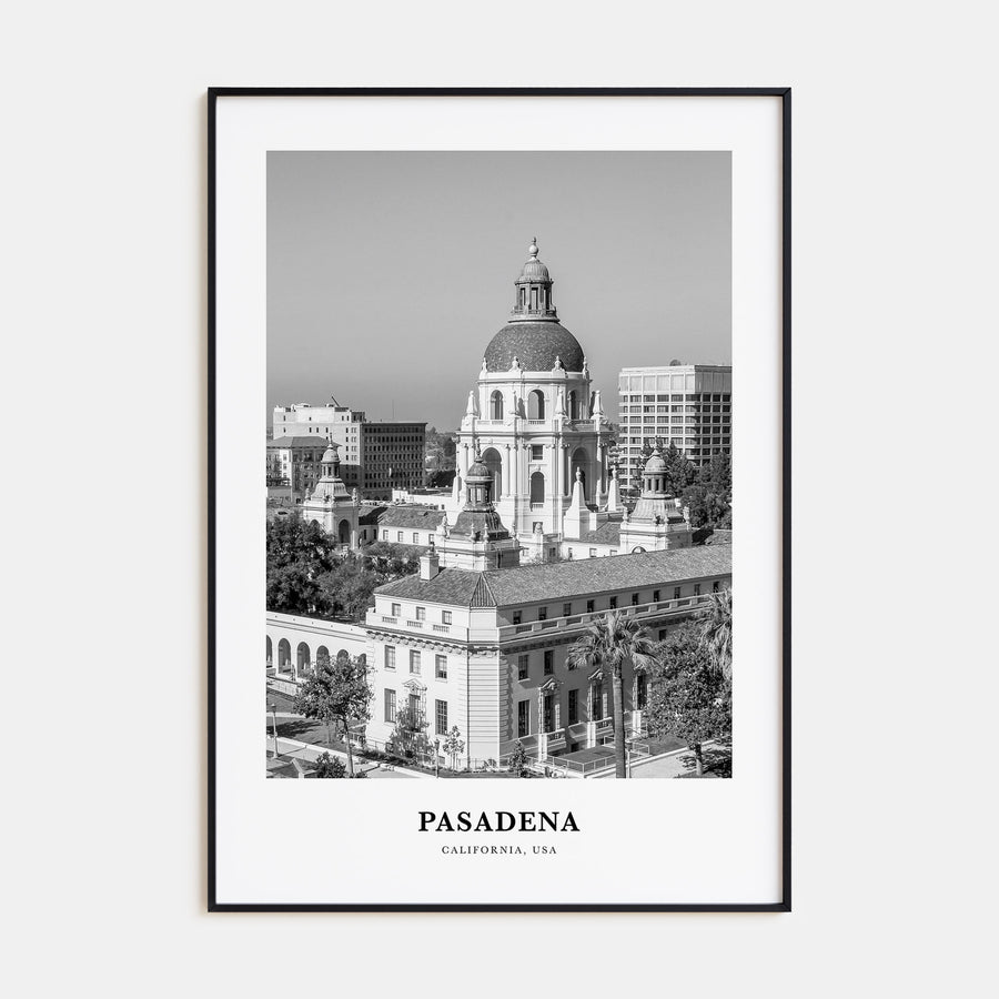 Pasadena Portrait B&W Poster