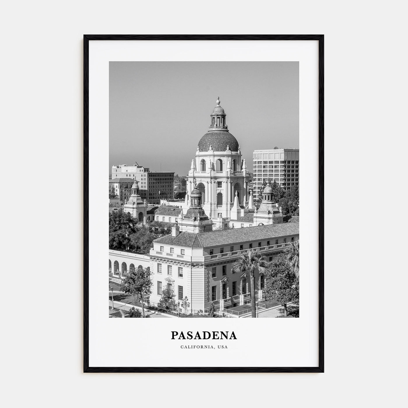 Pasadena Portrait B&W Poster