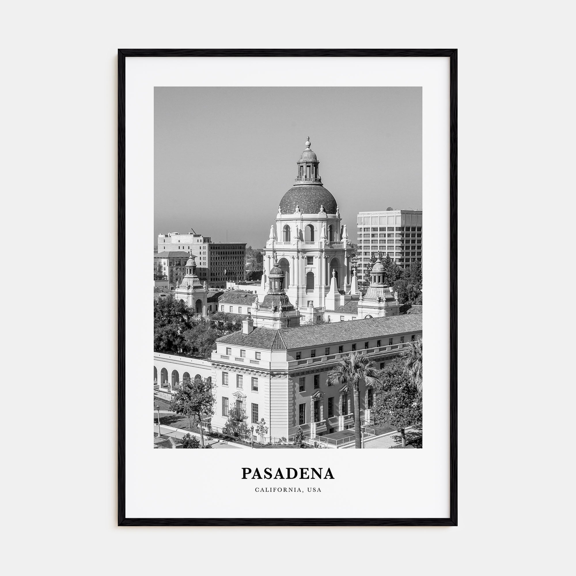 Pasadena Portrait B&W Poster