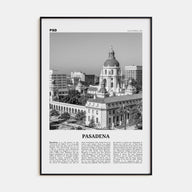 Pasadena Travel B&W Poster