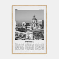Pasadena Travel B&W Poster