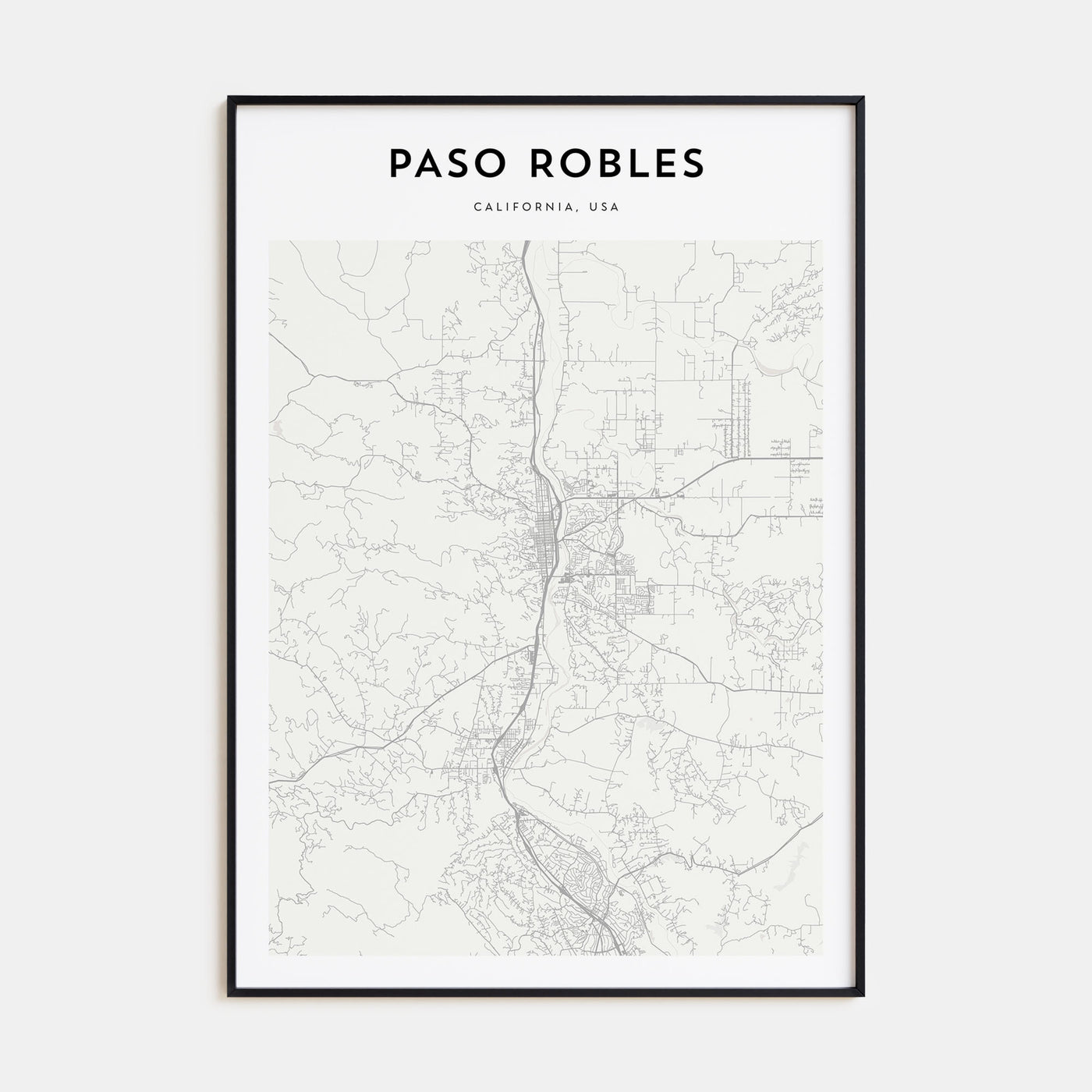 Paso Robles Map Portrait Poster