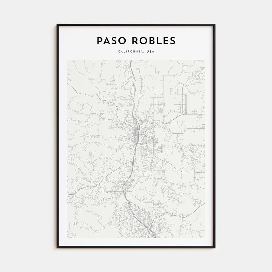 Paso Robles Map Portrait Poster
