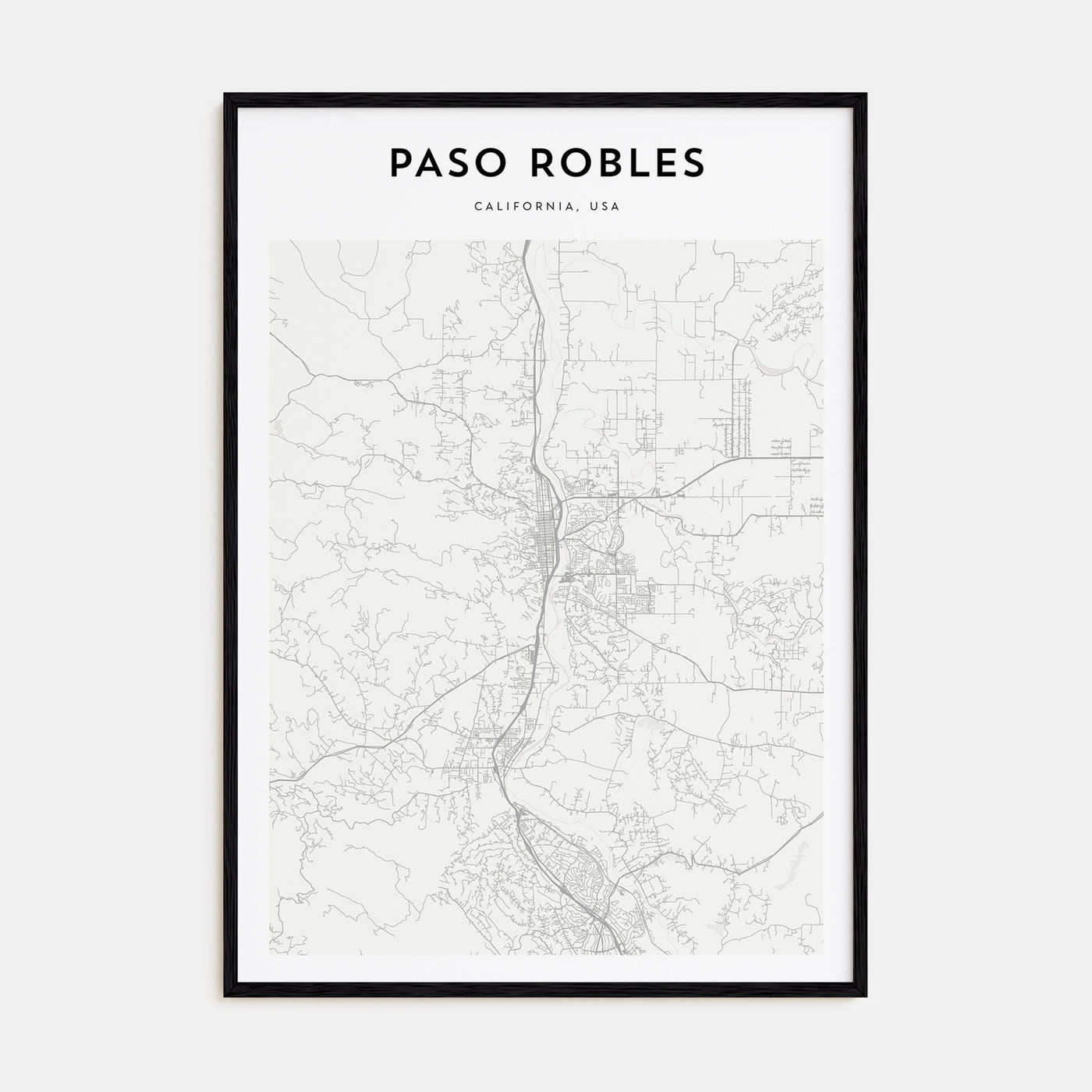 Paso Robles Map Portrait Poster