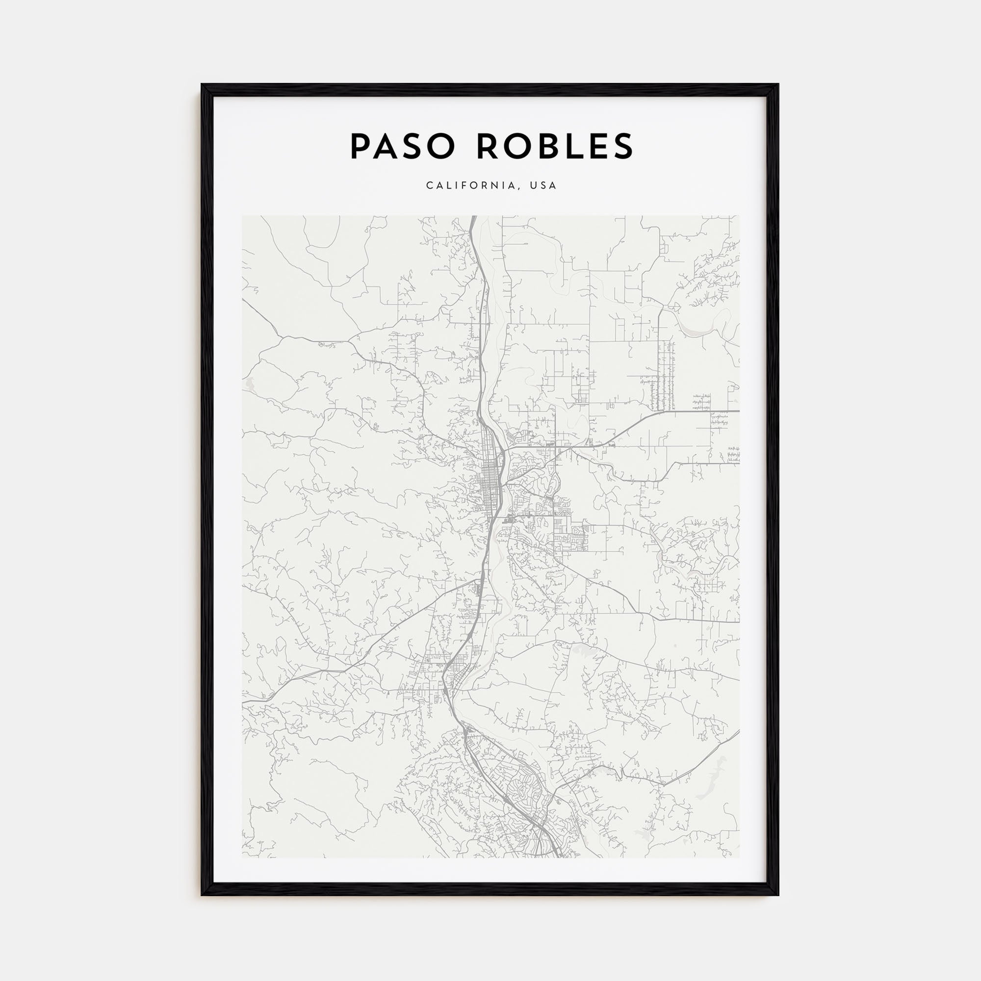 Paso Robles Map Portrait Poster