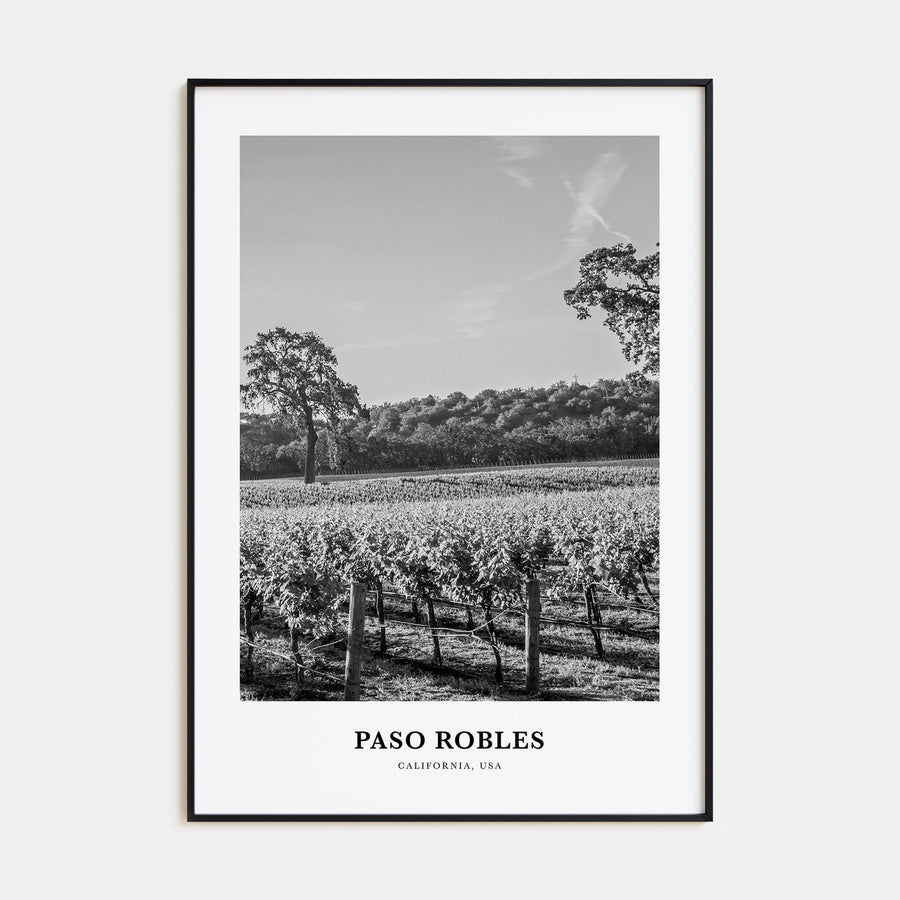 Paso Robles Portrait B&W Poster