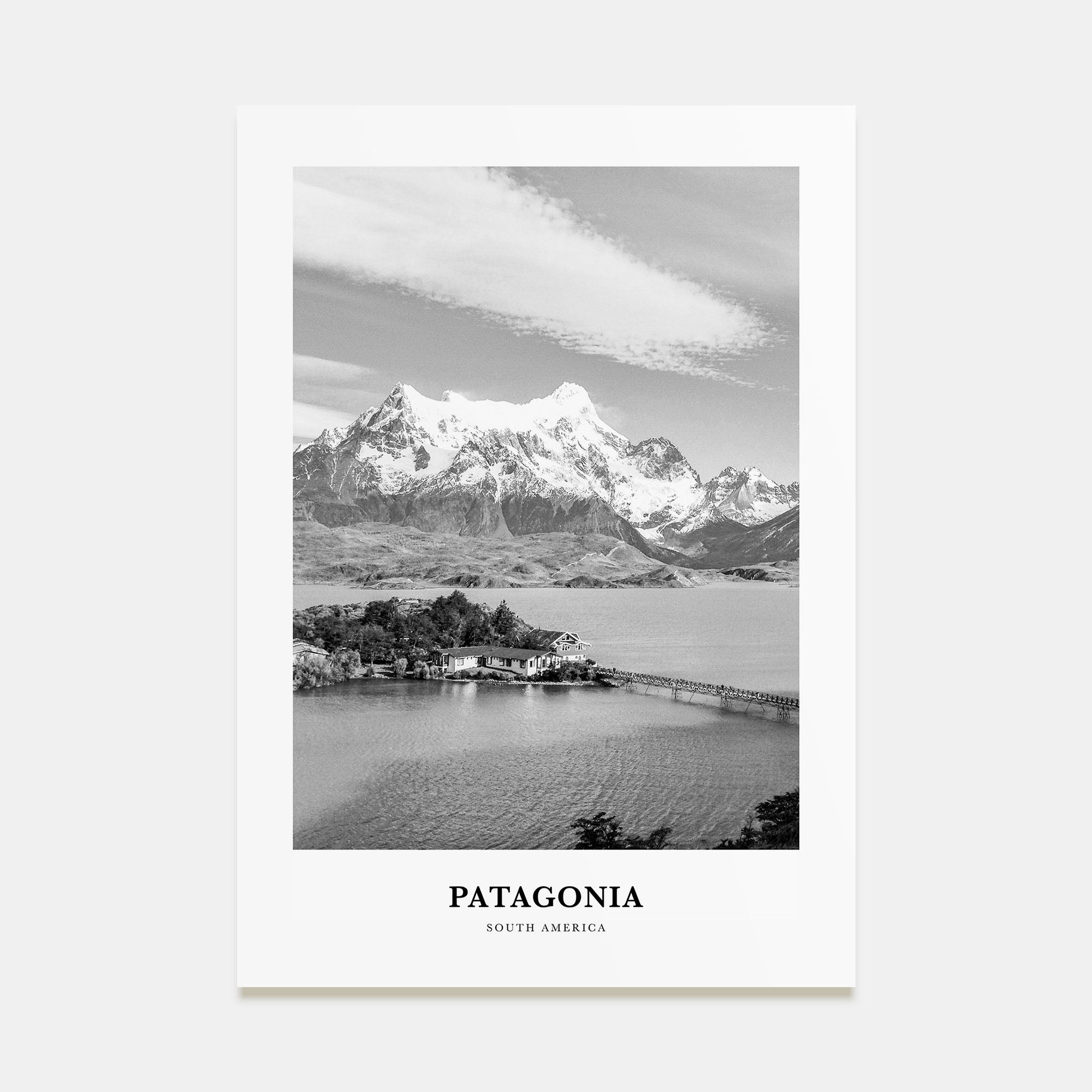 Patagonia Portrait B&W Poster