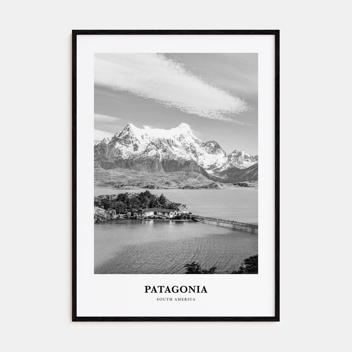 Patagonia Portrait B&W Poster