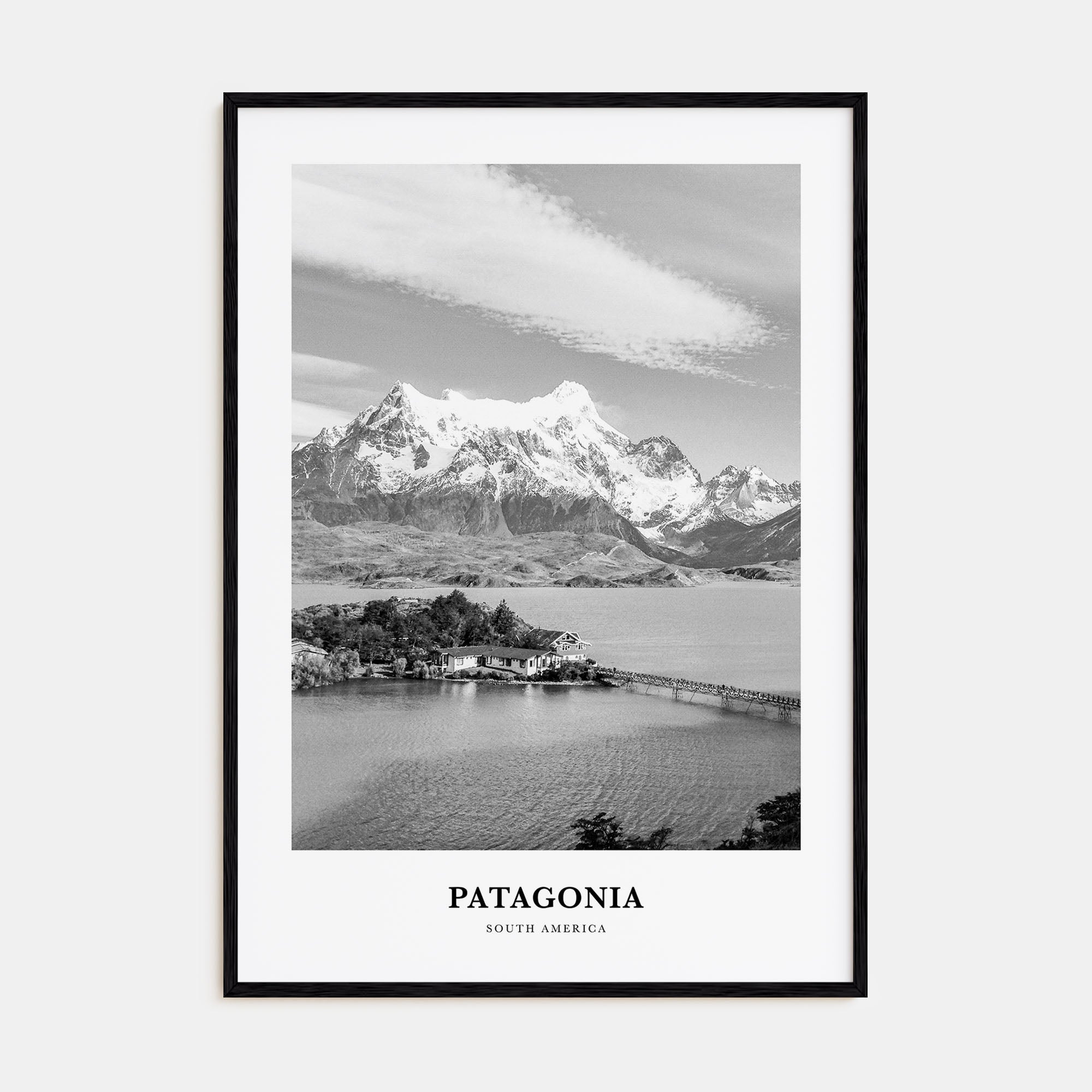 Patagonia Portrait B&W Poster