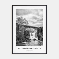 Paterson Great Falls Portrait B&W Poster