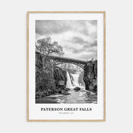 Paterson Great Falls Portrait B&W Poster