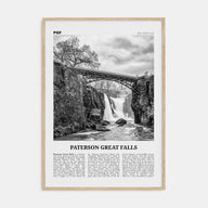 Paterson Great Falls Travel B&W Poster