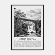 Paterson Great Falls Travel B&W Poster