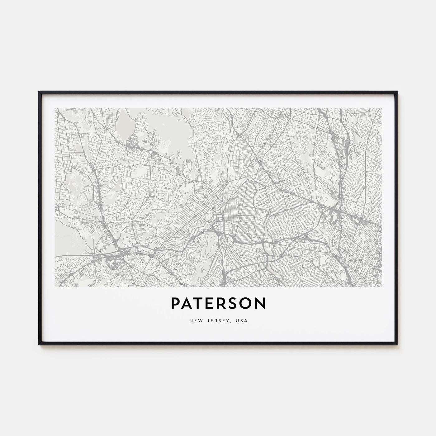 Paterson Map Landscape Poster