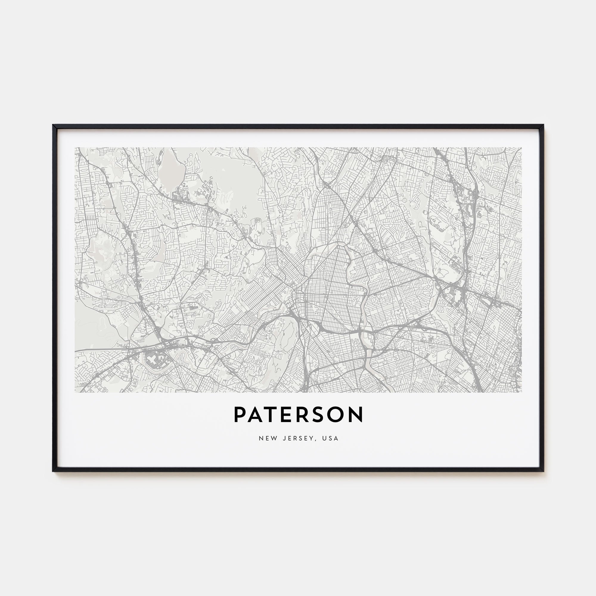 Paterson Map Landscape Poster